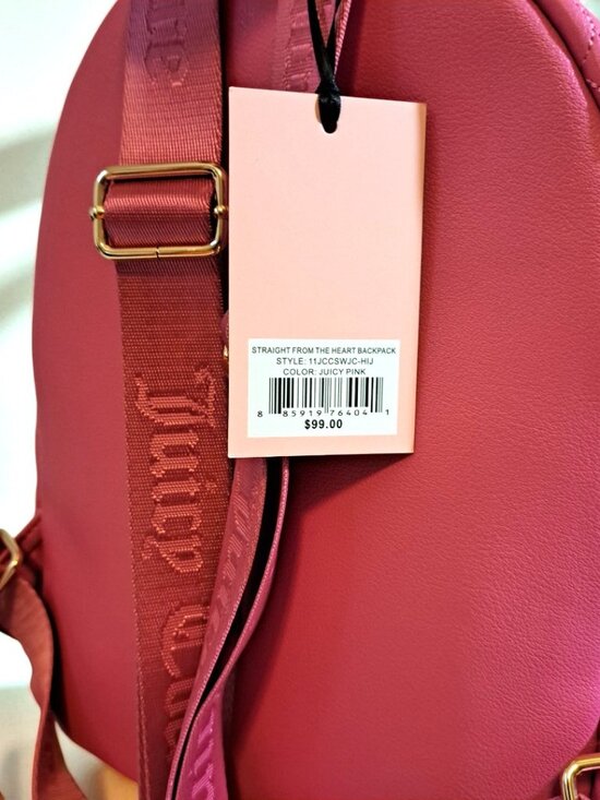 Juicy Couture Pink Quilted Backpack & Zip Around Wallet Bundle Set NWT main image 10